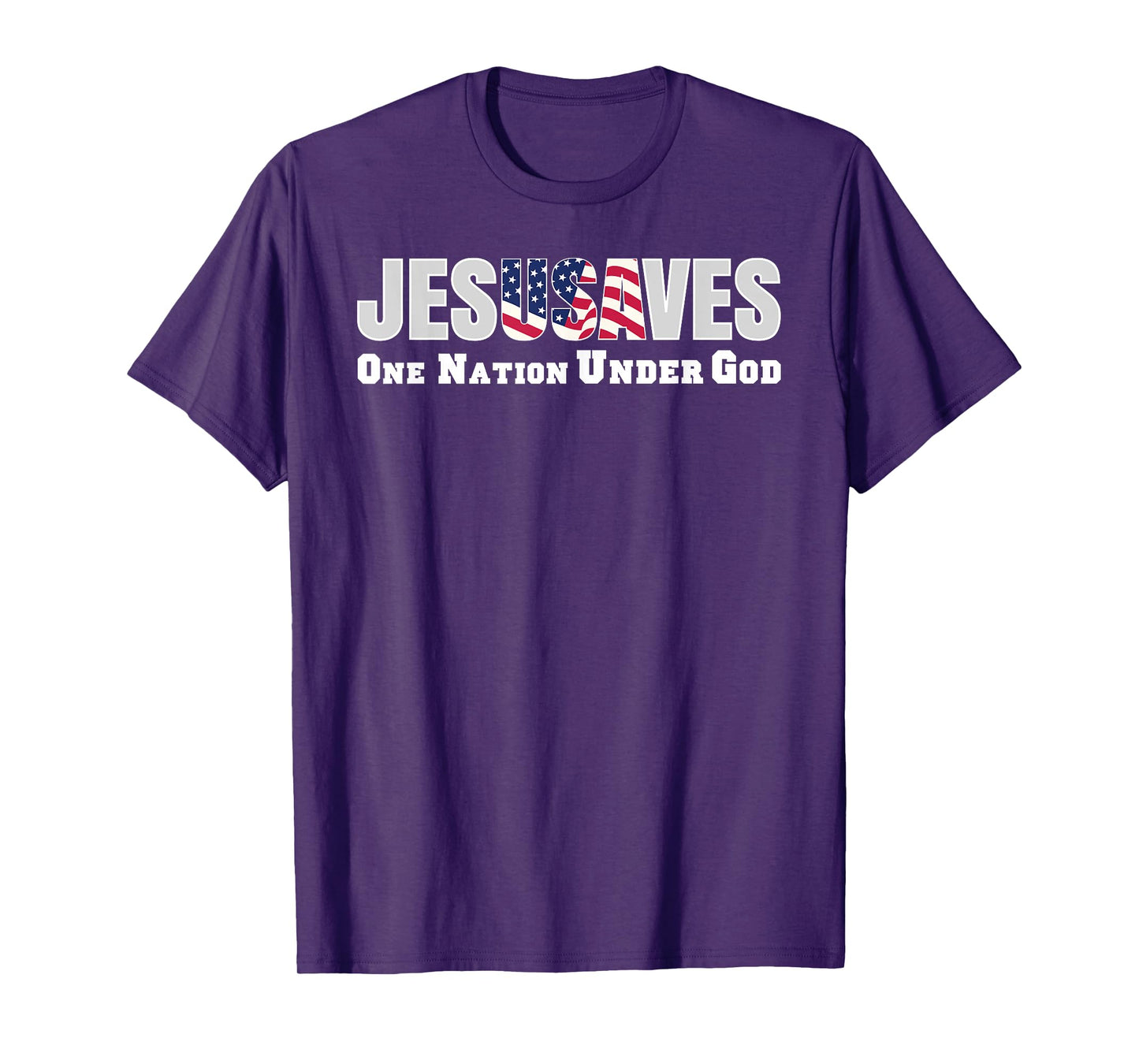Jesus Saves USA One Nation Under God Christian Bible Pray T-Shirt