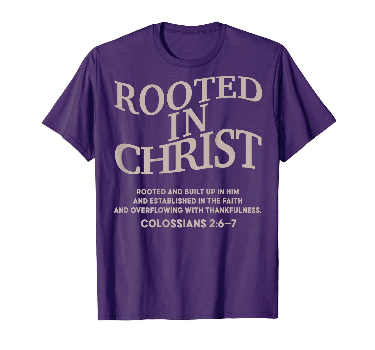Rooted in Christ Is King Christian Jesus God Good Son Sister T-Shirt