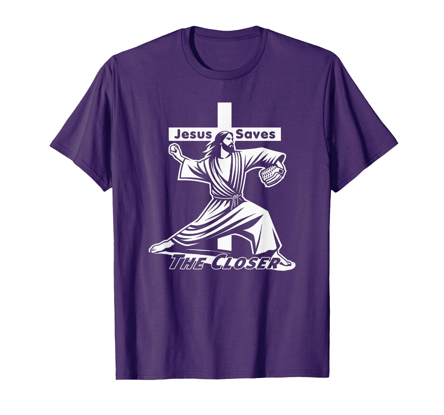 Baseball Christian Pitcher Christ Jesus Saves the Closer T-Shirt