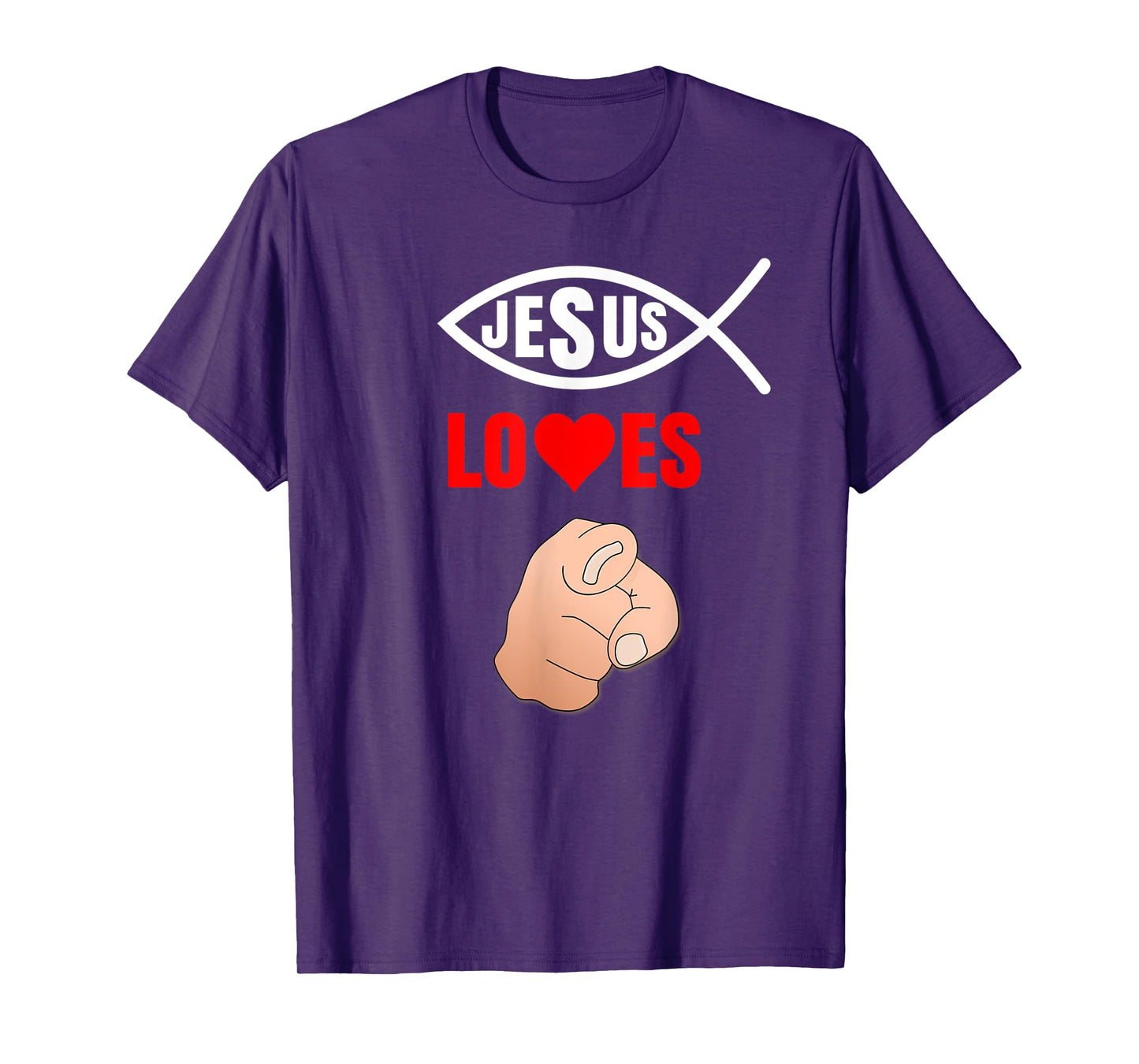 Ichthys Jesus loves you - Christian Ichthus Fish Ichthys4m3 T-Shirt