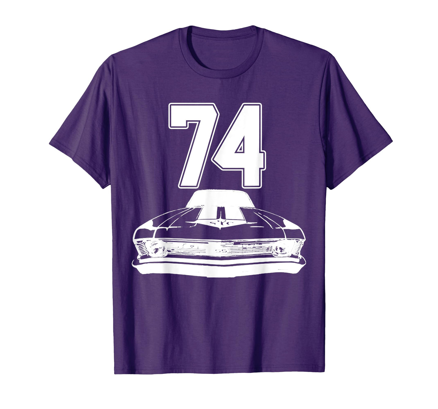 1974 74 Chevys Nova 2 Classic Car Old School Muscle Car T-Shirt