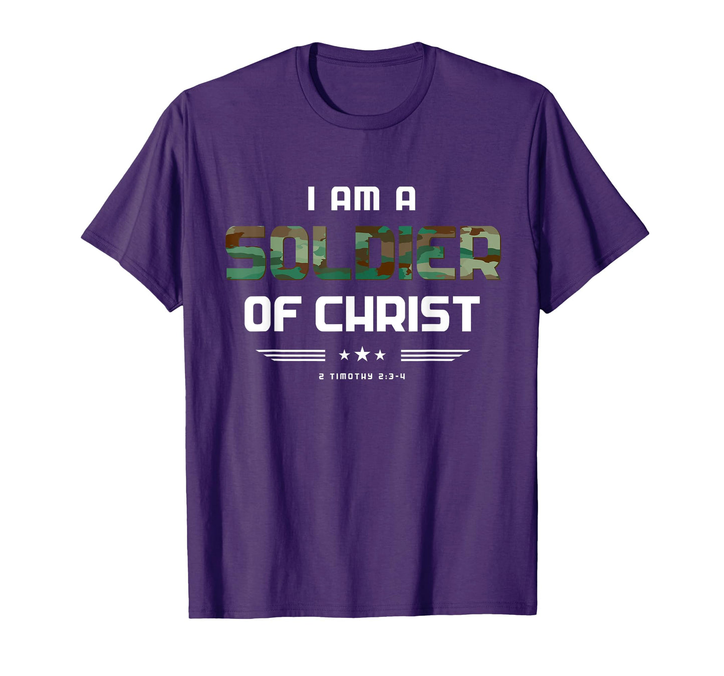 Christian gifts religious Bible verse Soldier of Christ T-Shirt