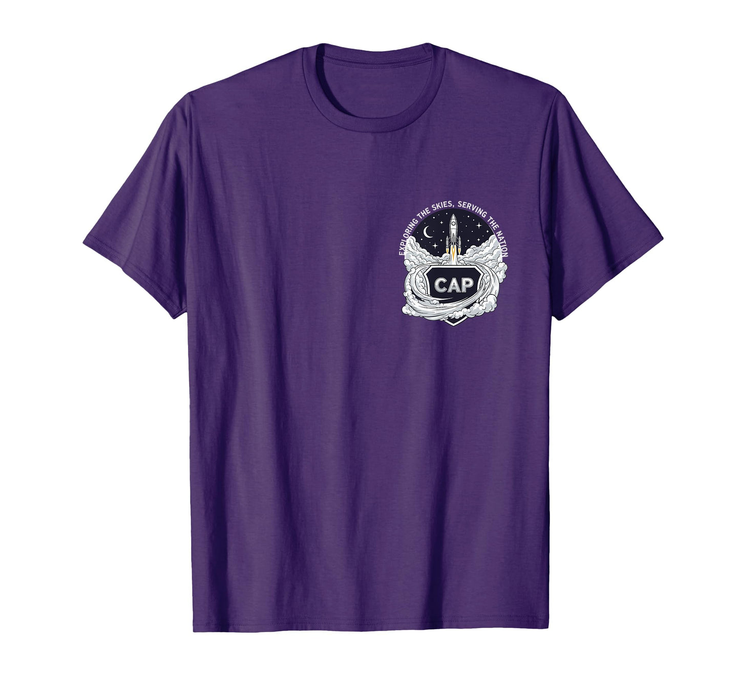 Cap Civil Air Patrol Rocket Launch Exploring The Skies T-Shirt
