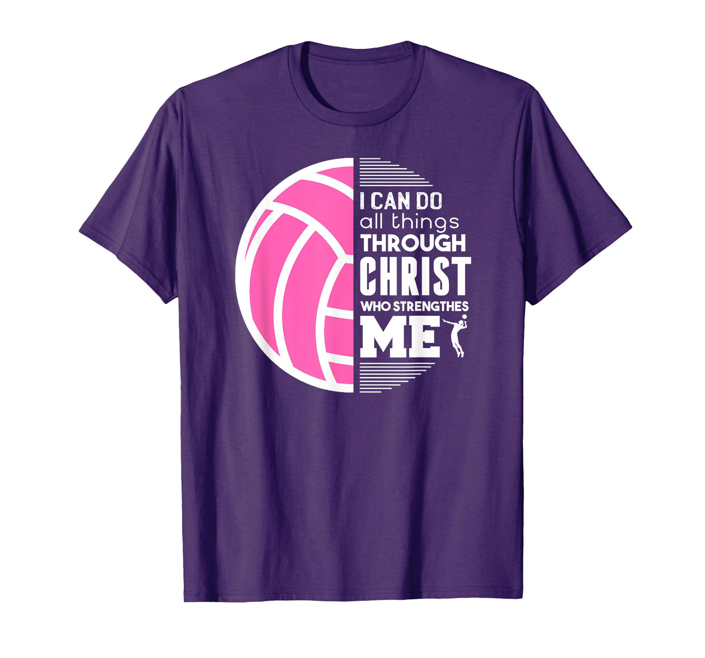 Christian Volleyball I Can Do All Things Philippians Gift T-Shirt