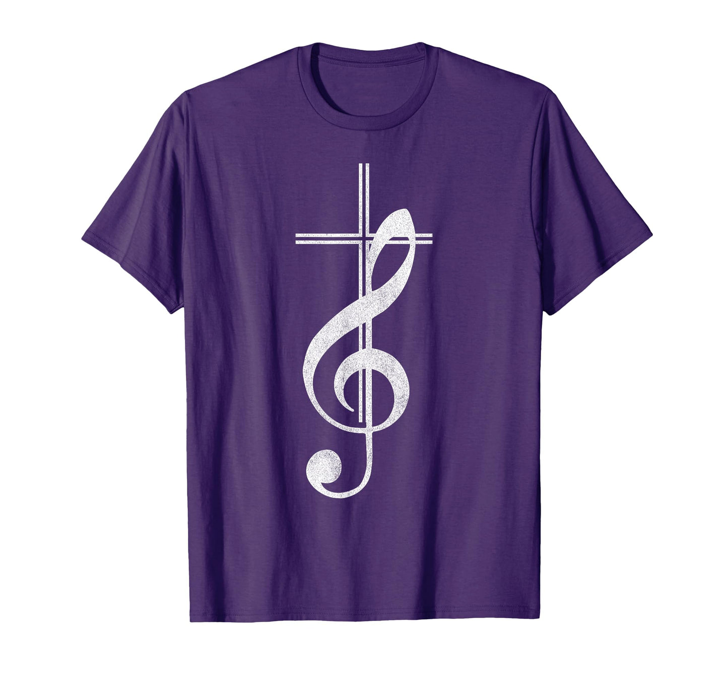 Cross Treble Clef Music Jesus Christianity Faith Religious T-Shirt