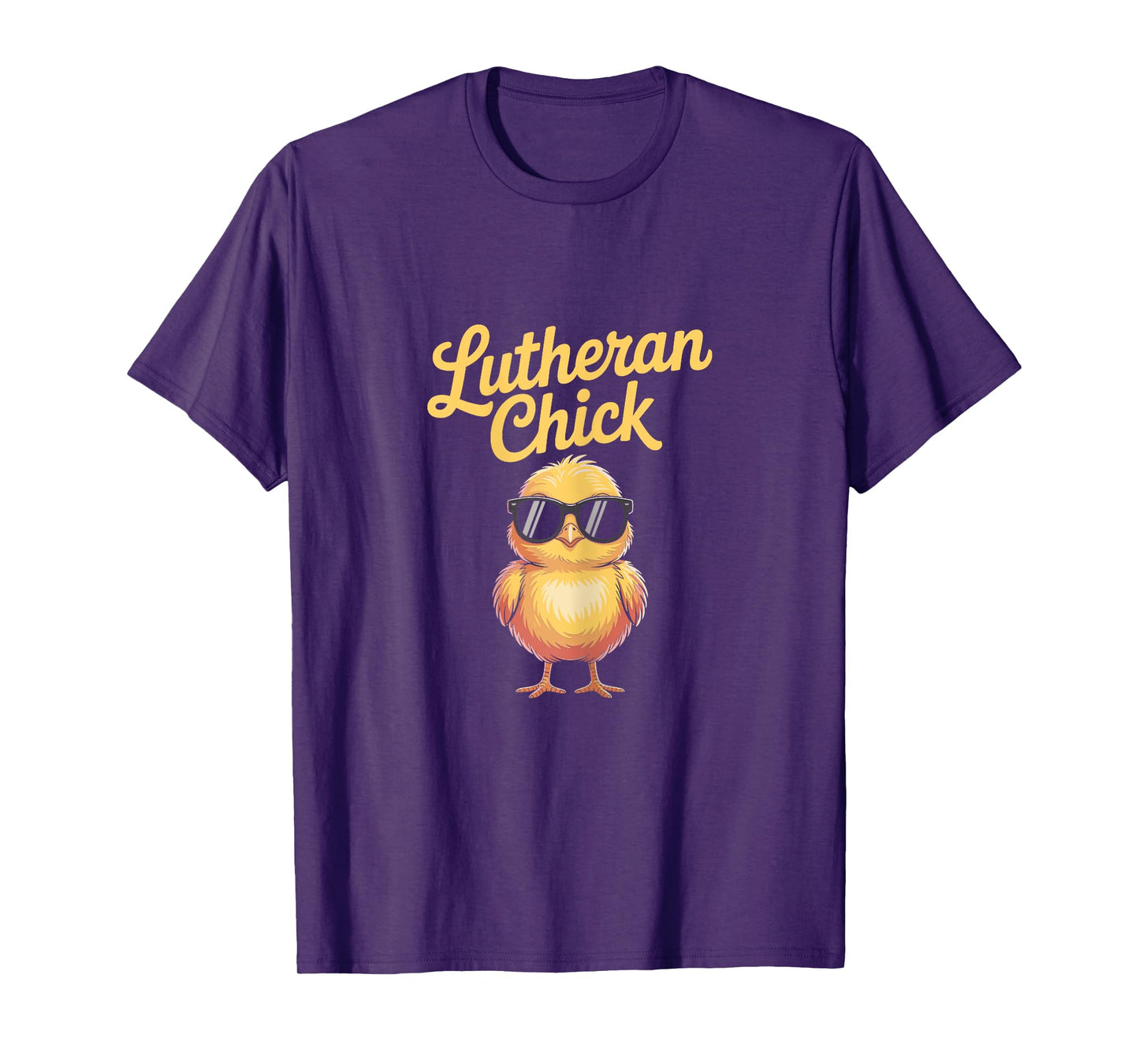 Lutheran Chick Funny Christian Church Religious Faith T-Shirt