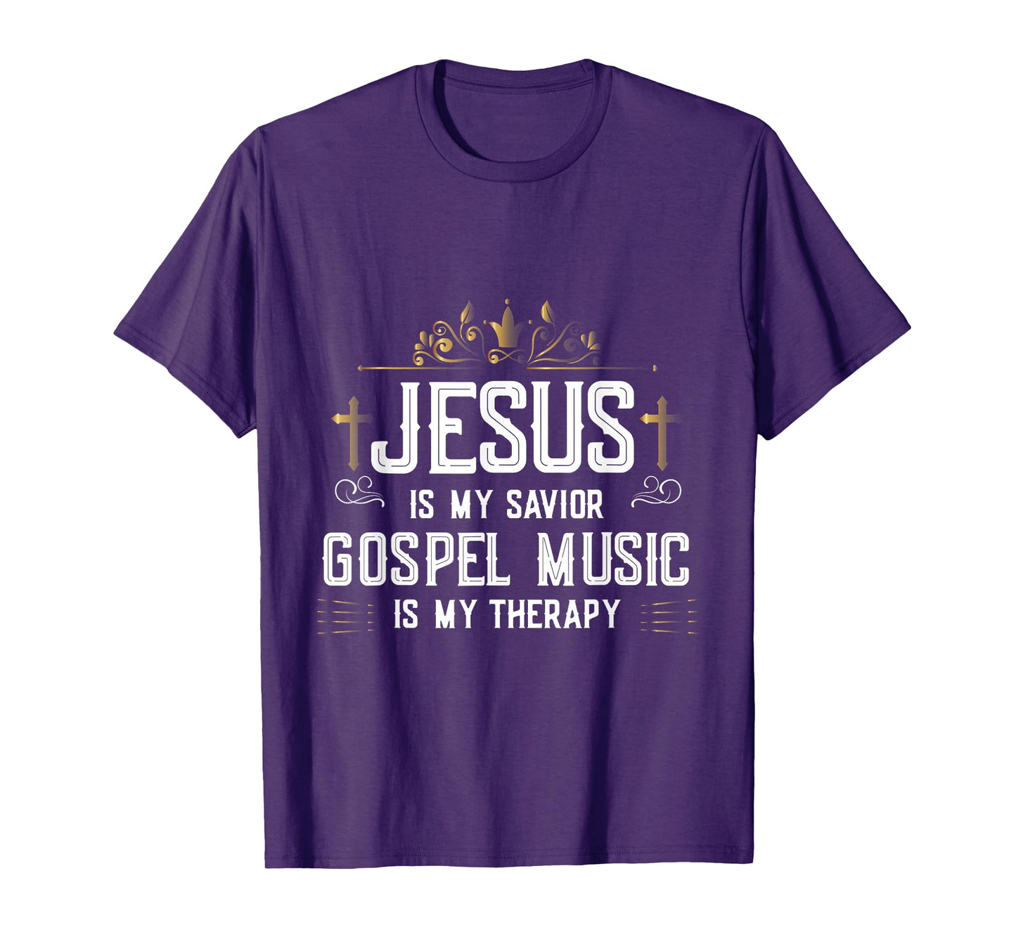 Jesus Is My Savior Gospel Music Is My Therapy T-Shirt