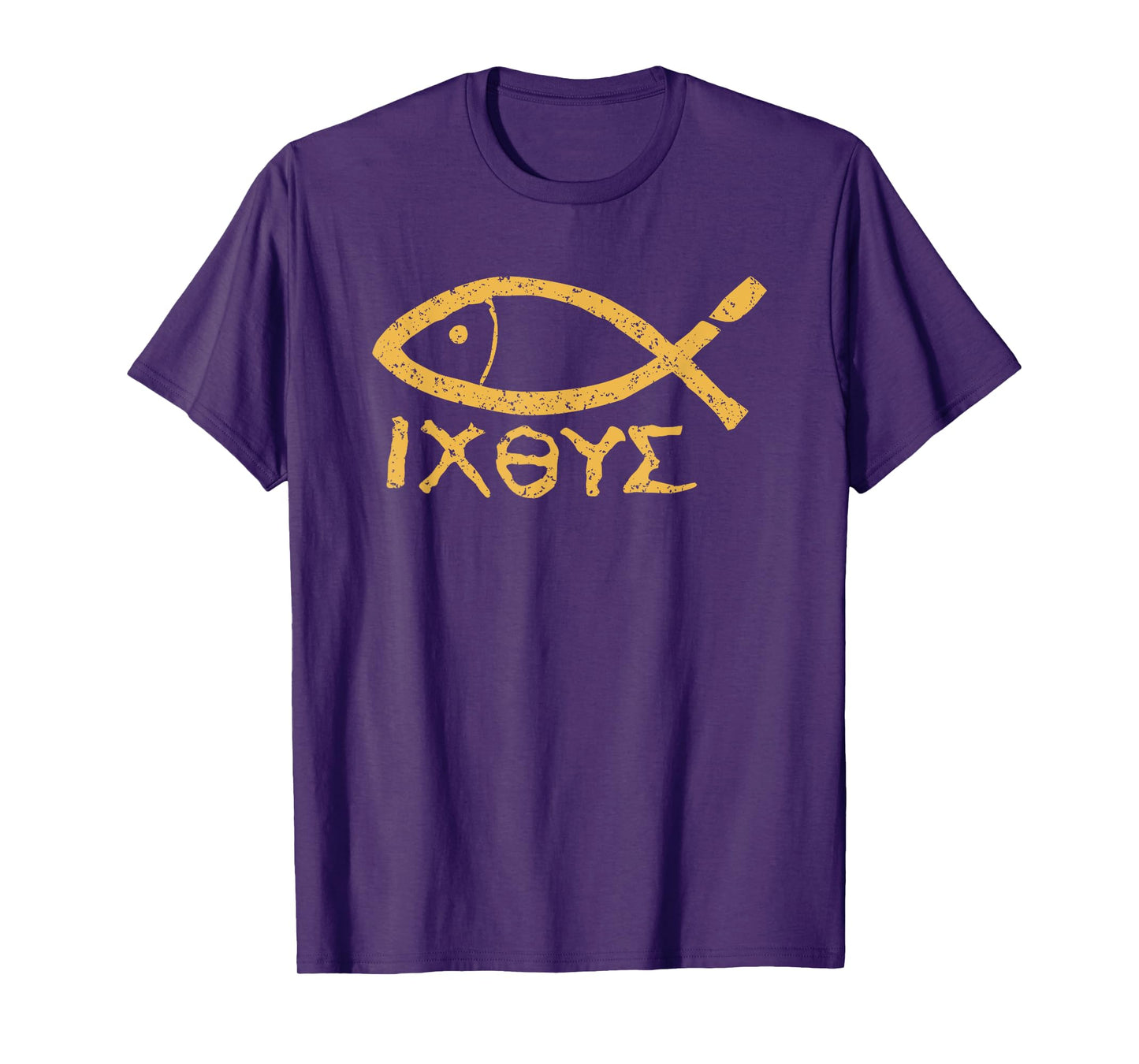 Ichthys Jesus Christ Son of God Savior Ancient Fish Symbol T-Shirt
