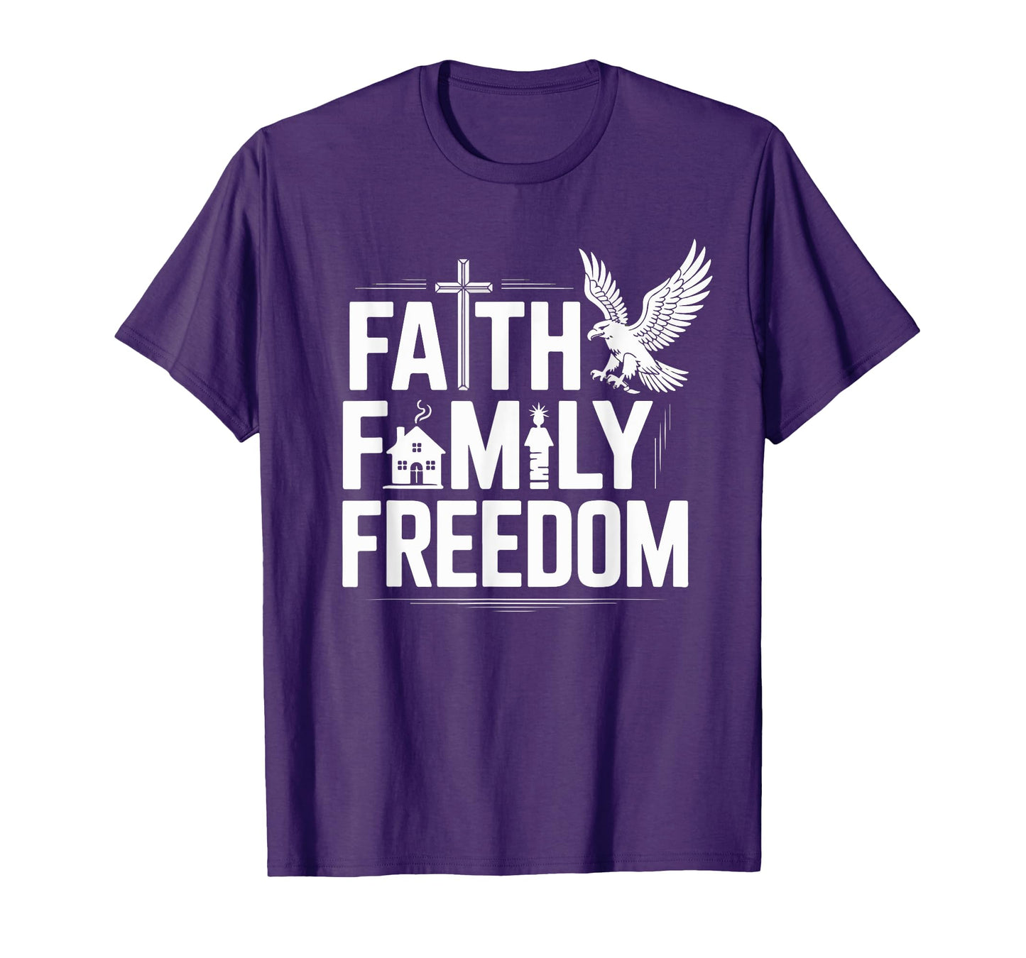 Faith Family Freedom 4th Of July American Patriotic T-Shirt