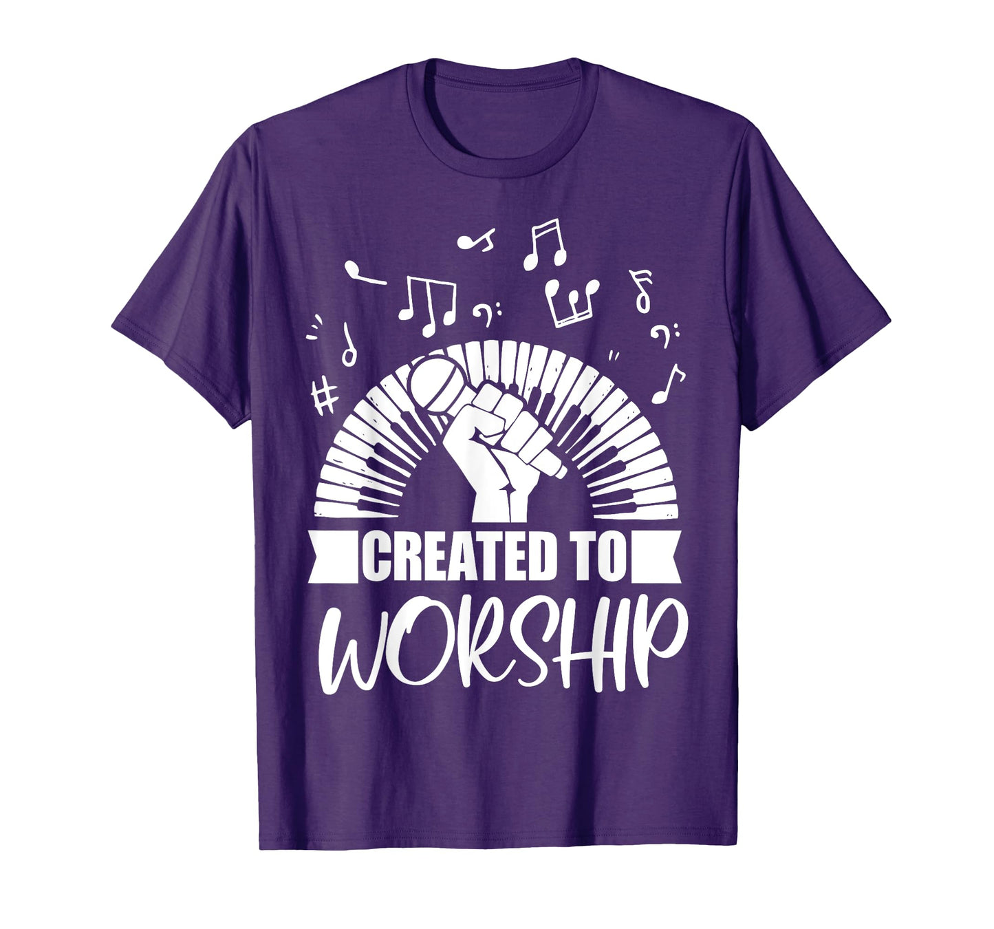 Christian Piano Player Created To Worship Gift For Pianist T-Shirt