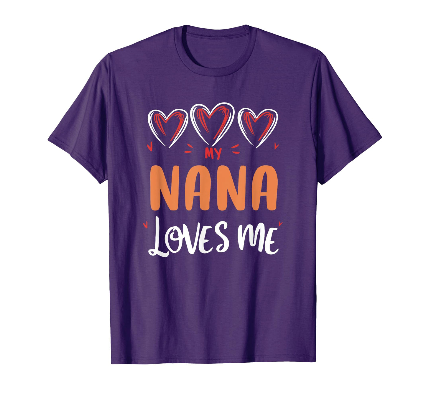 My Nana Loves Me Grandkids Kids Grandma T-Shirt
