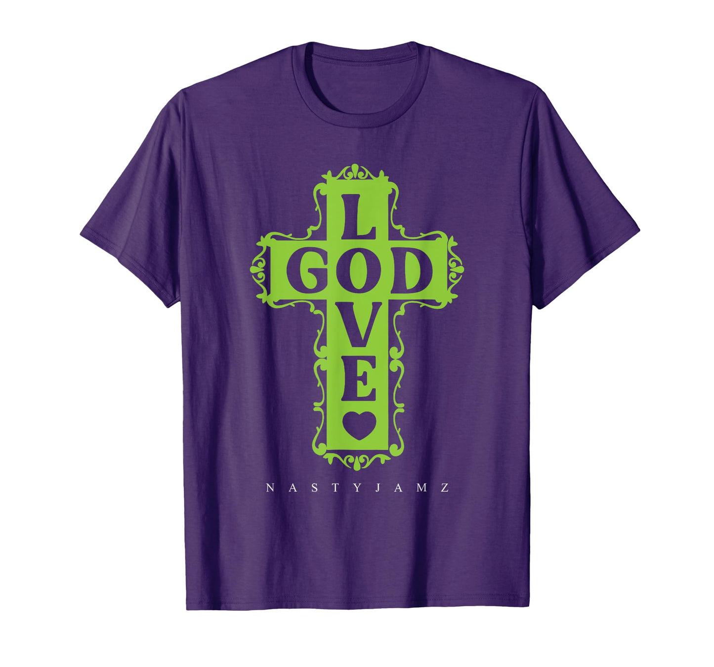 Air Foamposite One Black Volt God Love Green Black Jesus T-Shirt