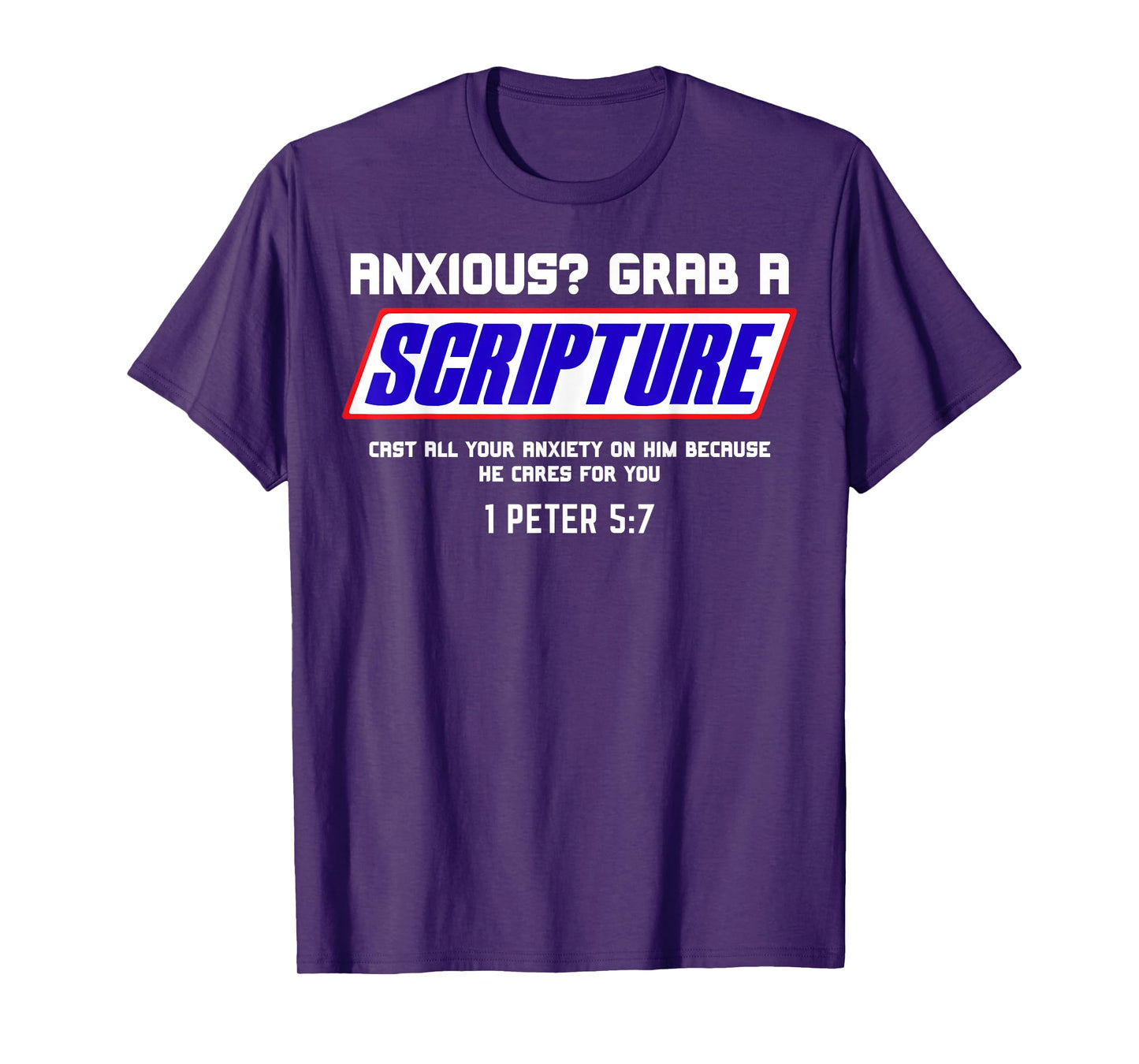 Anxious? Grab Scripture Christian Mental Health Bible Verse T-Shirt
