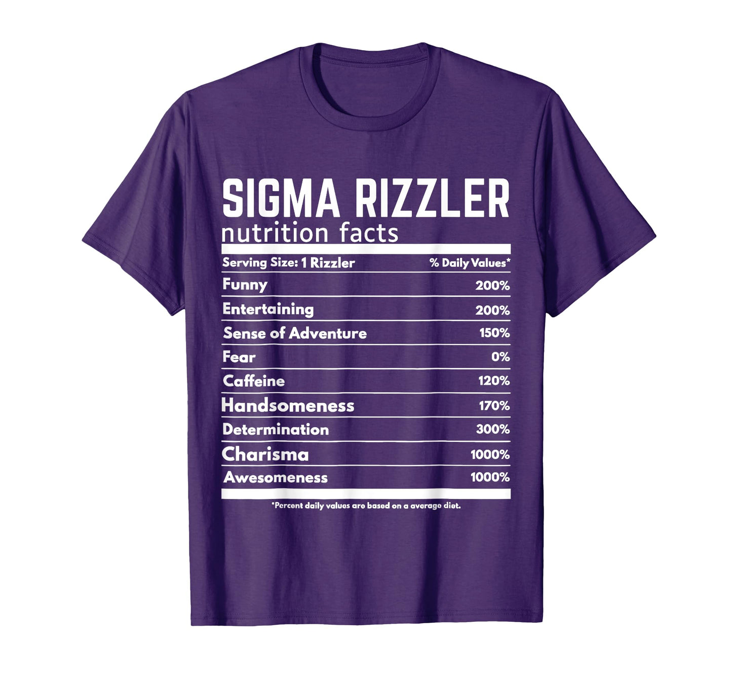 Sigma Rizzler Nutrition Facts Meme Rizz Internet Memes Gen Z T-Shirt