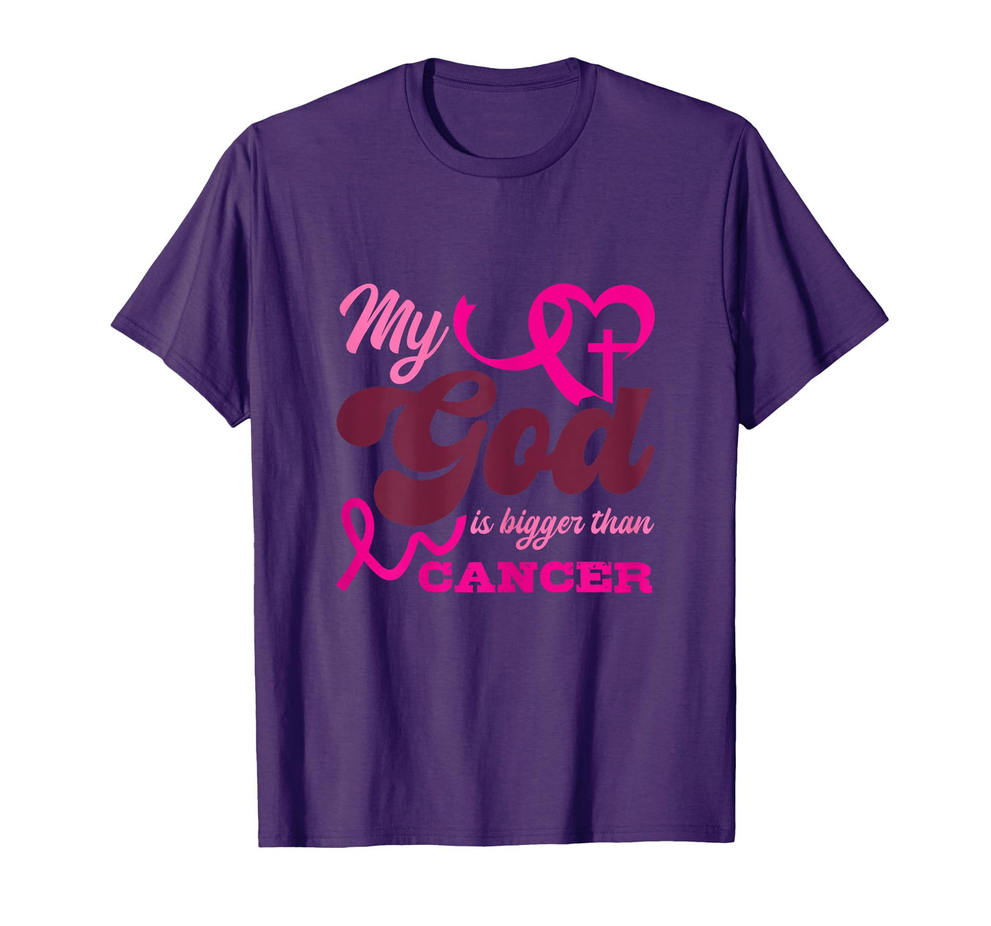 Faith Religious My God is Bigger Than Cancer T-Shirt