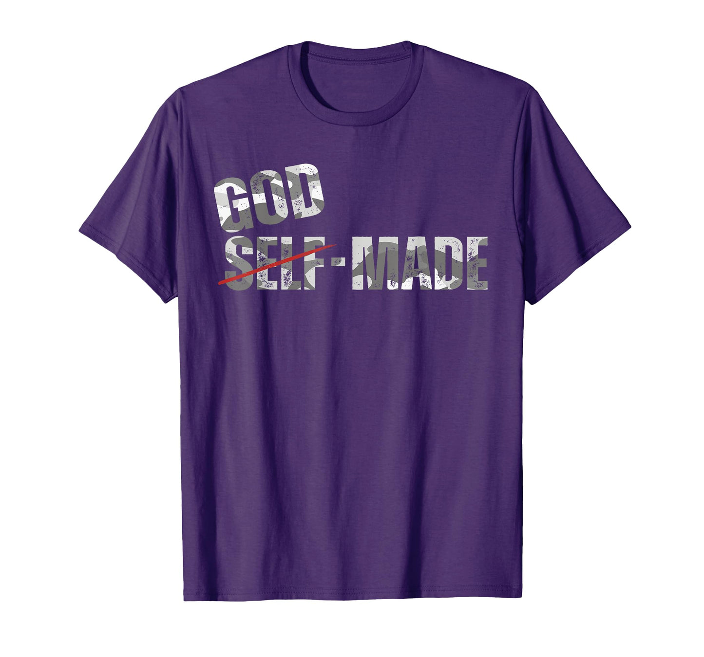University Men God Made Camo Camouflage Back to School Dad T-Shirt