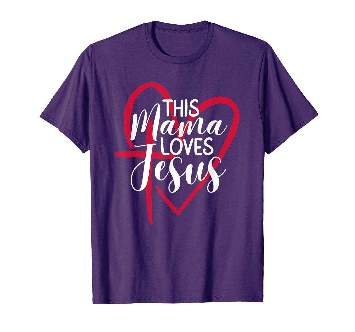 This Mama Loves Jesus Christian Praying Mom Women T-Shirt