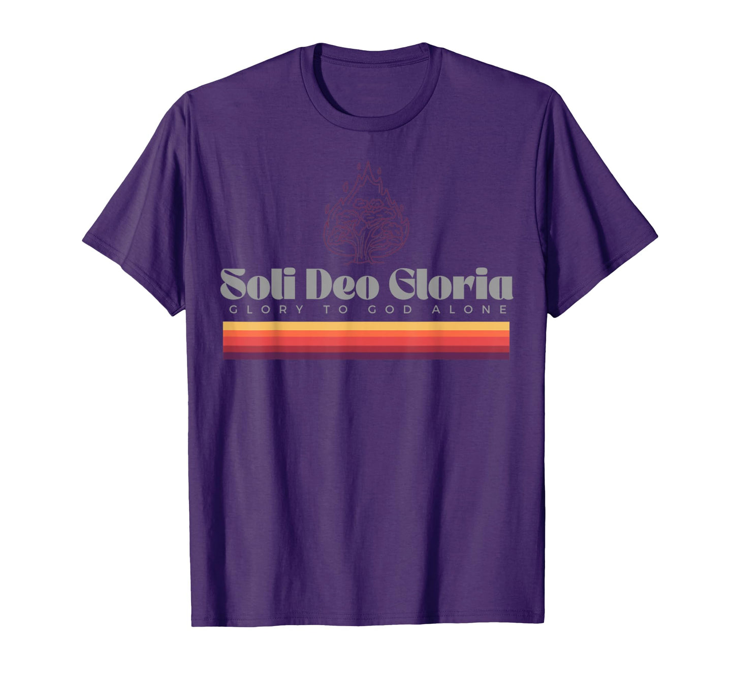 Vintage Burning Bush Soli Deo Gloria Funny Christ Men Women T-Shirt