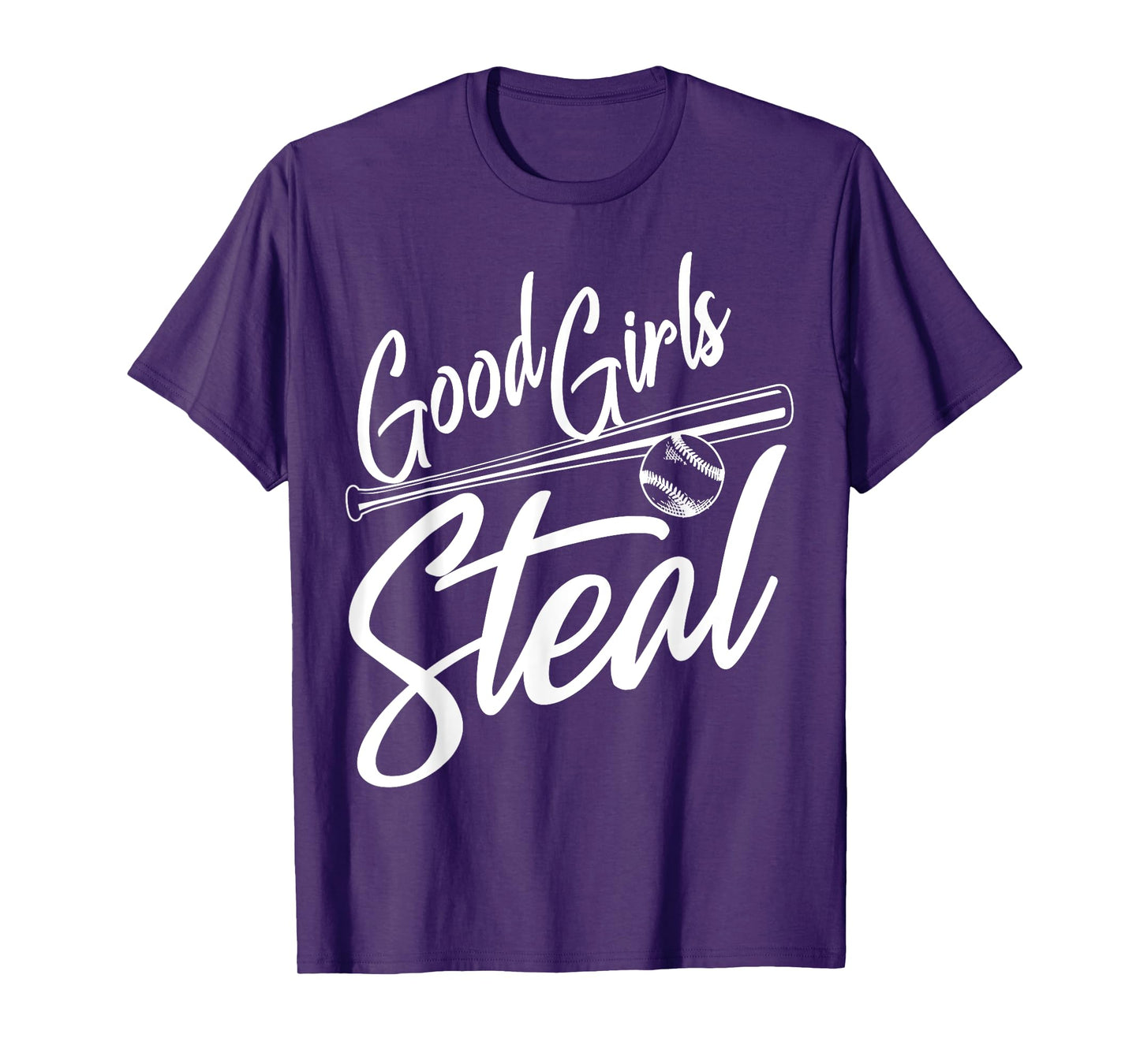 Softball Art For Women Good Girls Steal Baseball Pitcher T-Shirt