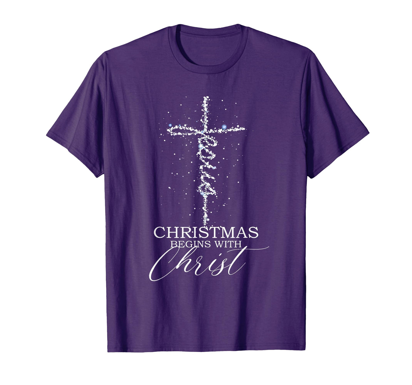 Christmas begins with Christ Jesus Faithful Christian Light T-Shirt