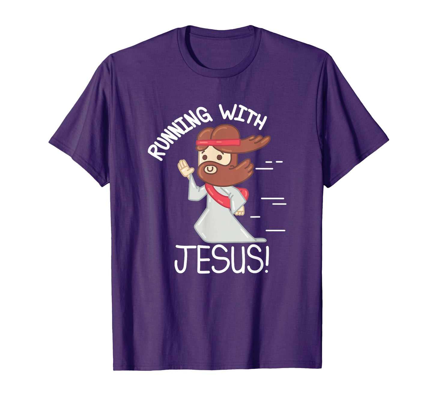 Running With Jesus Christian Faith Runner And Jogging T-Shirt