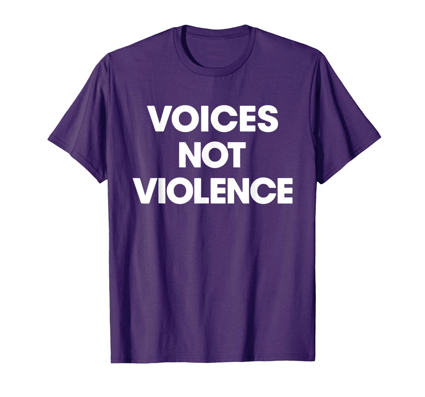 Voices Not Violence Peace Quote Design T-Shirt