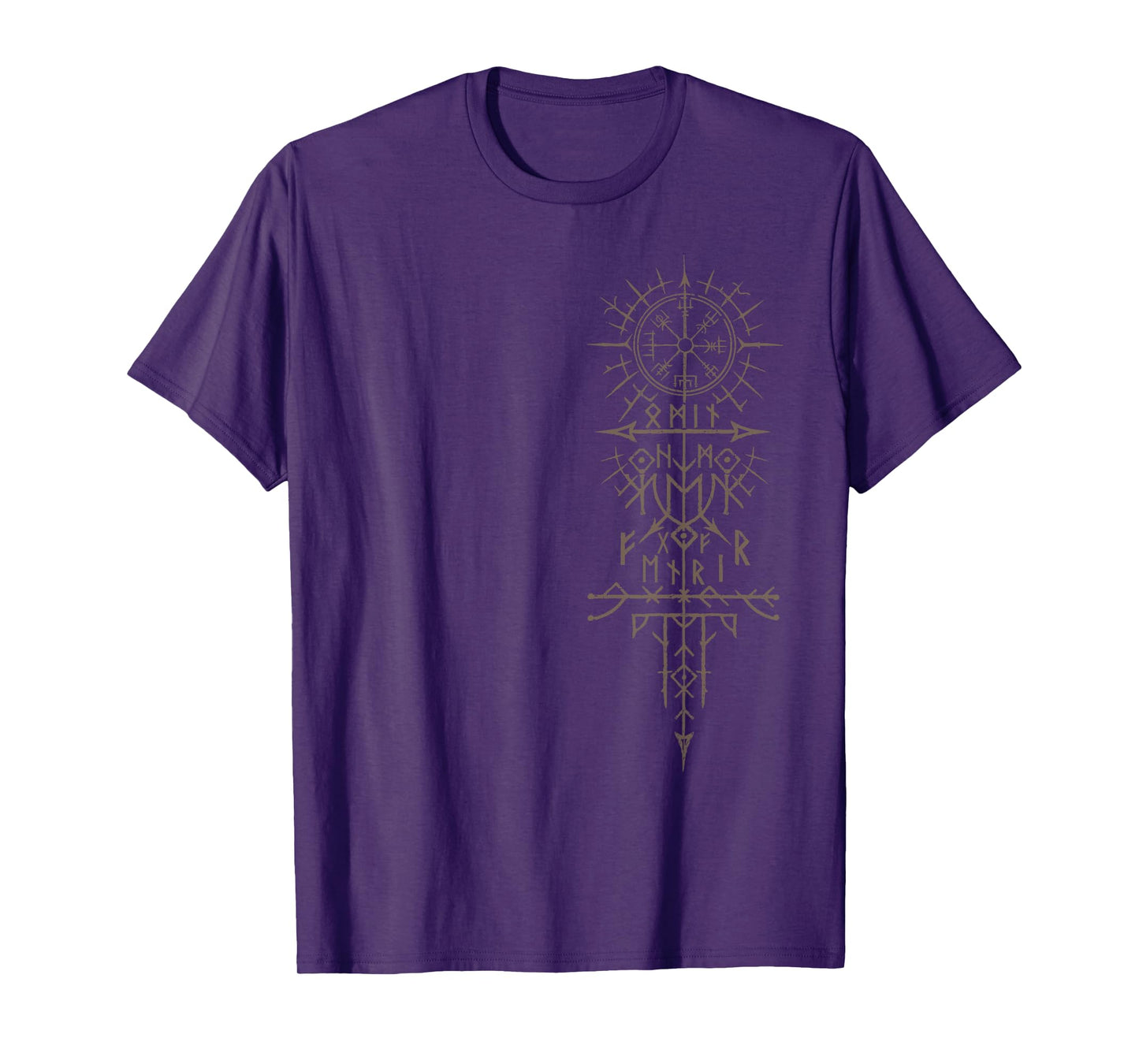 Walhalla Odin Fenrir Runes Nordic Compass Viking T-Shirt
