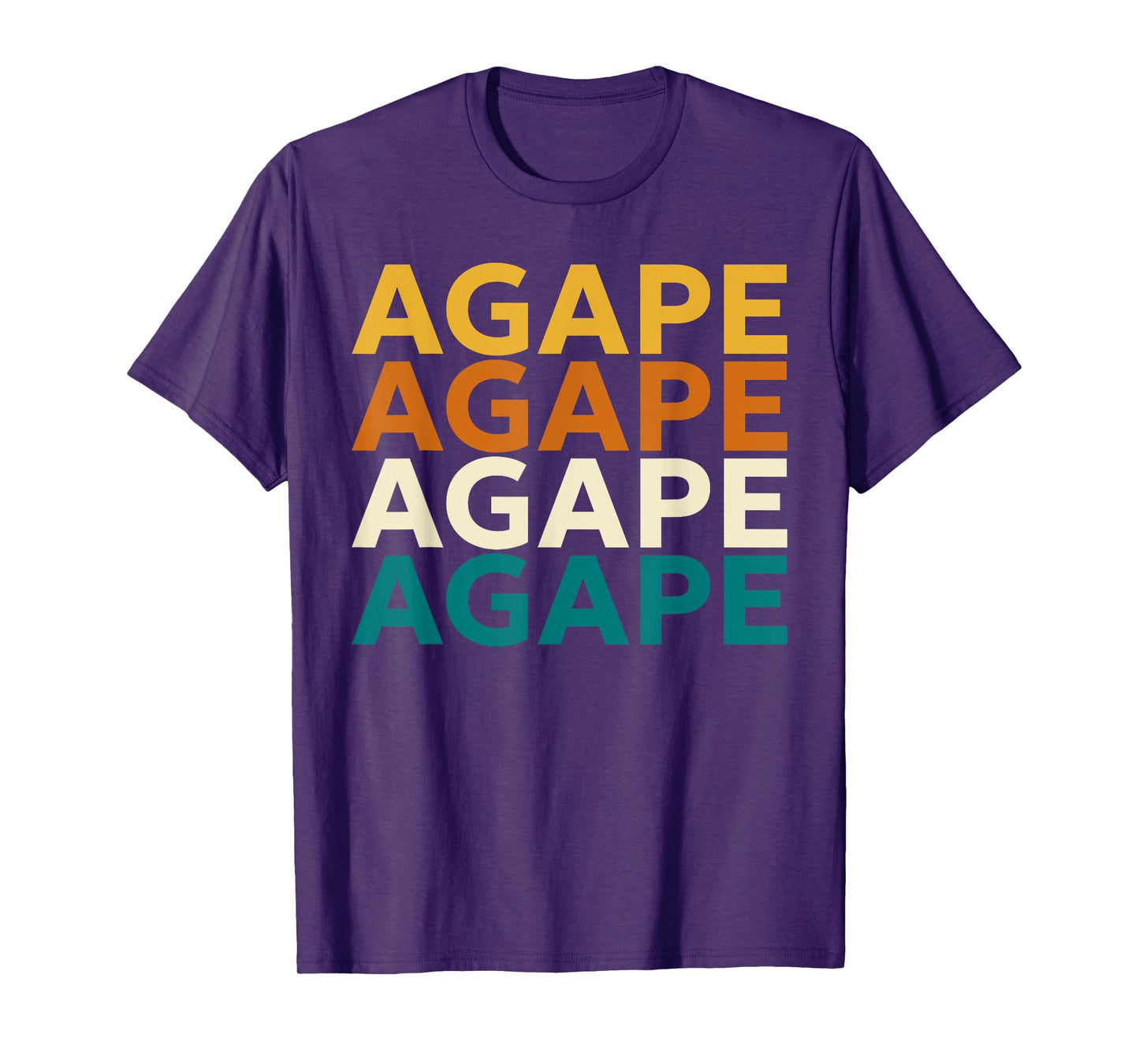 Agape Christian Unconditional Love Retro Repeating Design T-Shirt