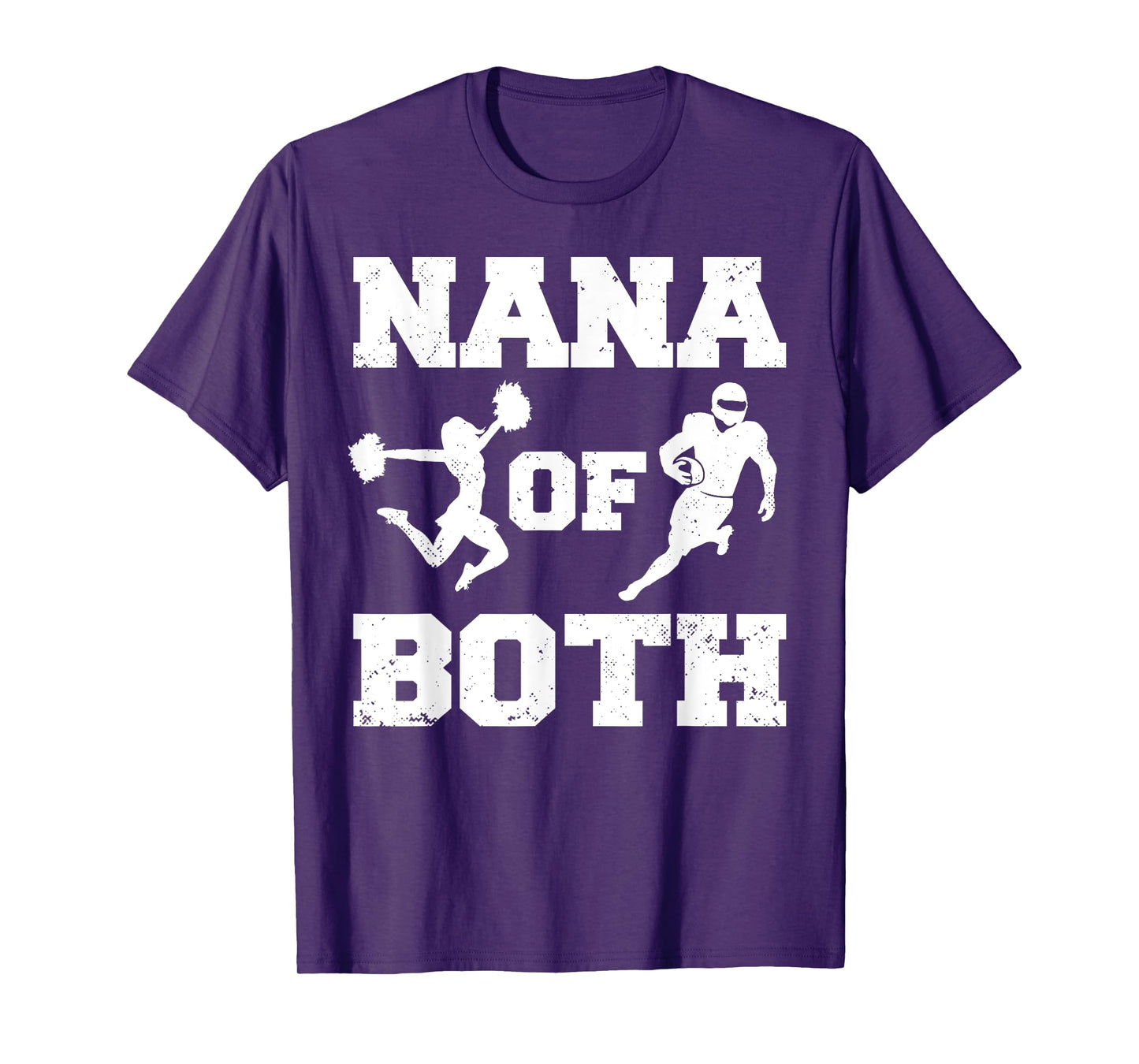 Nana Of Both Funny Football and Cheer Nana T-Shirt