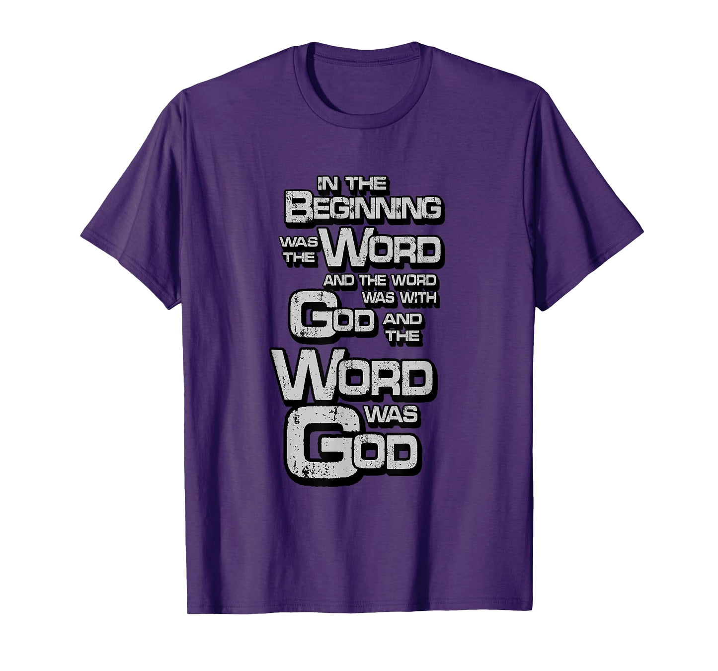 John 1:1 In the Beginning was the Word, Bible Verse T-Shirt