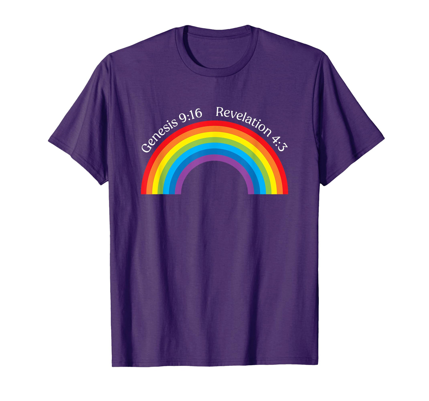 Genesis 9 16 Revolution 4 3 Rainbow Bible Christian T-Shirt