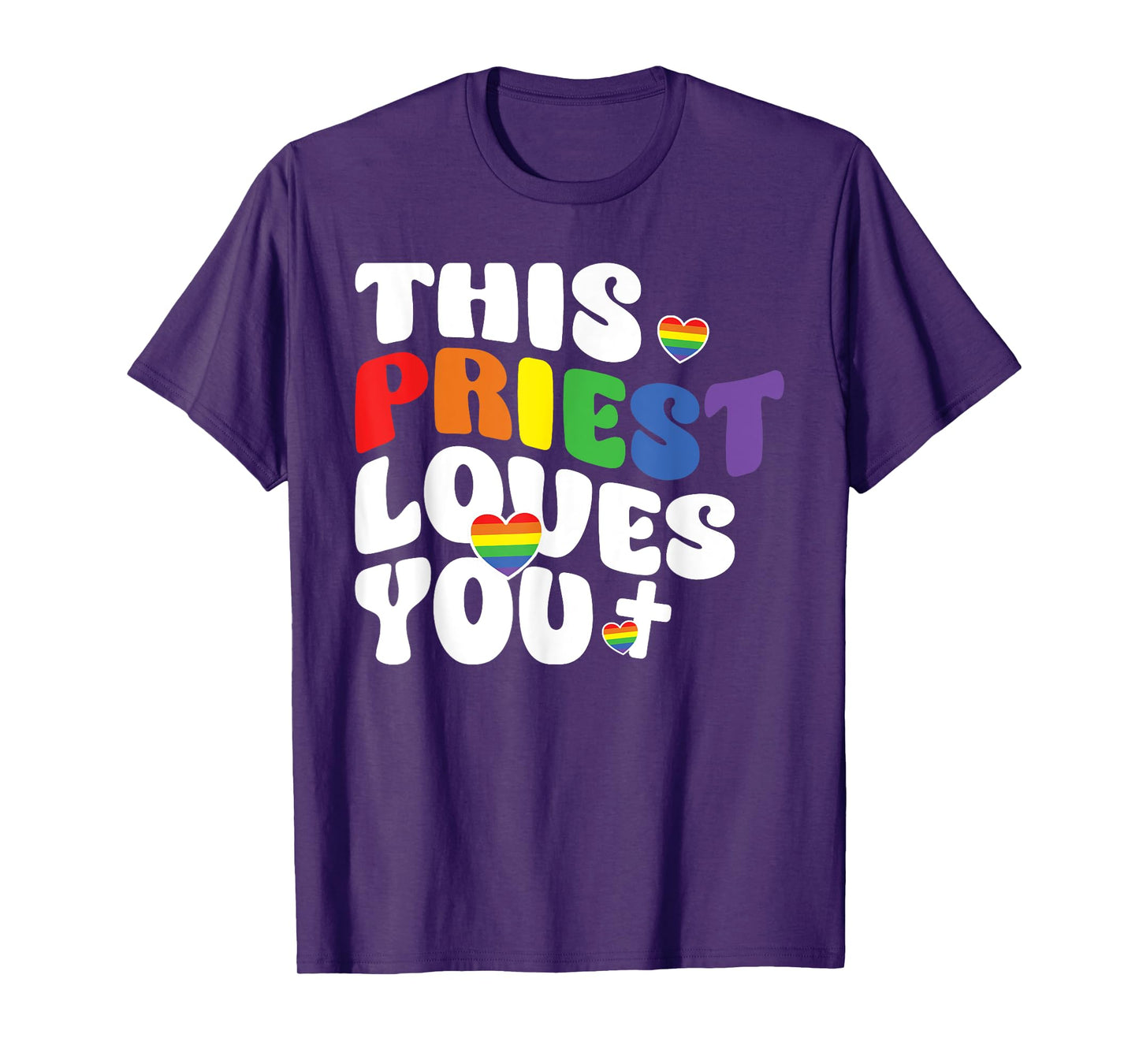 This Priest Loves You LGBTQ Ally Religious Leader Gay Pride T-Shirt