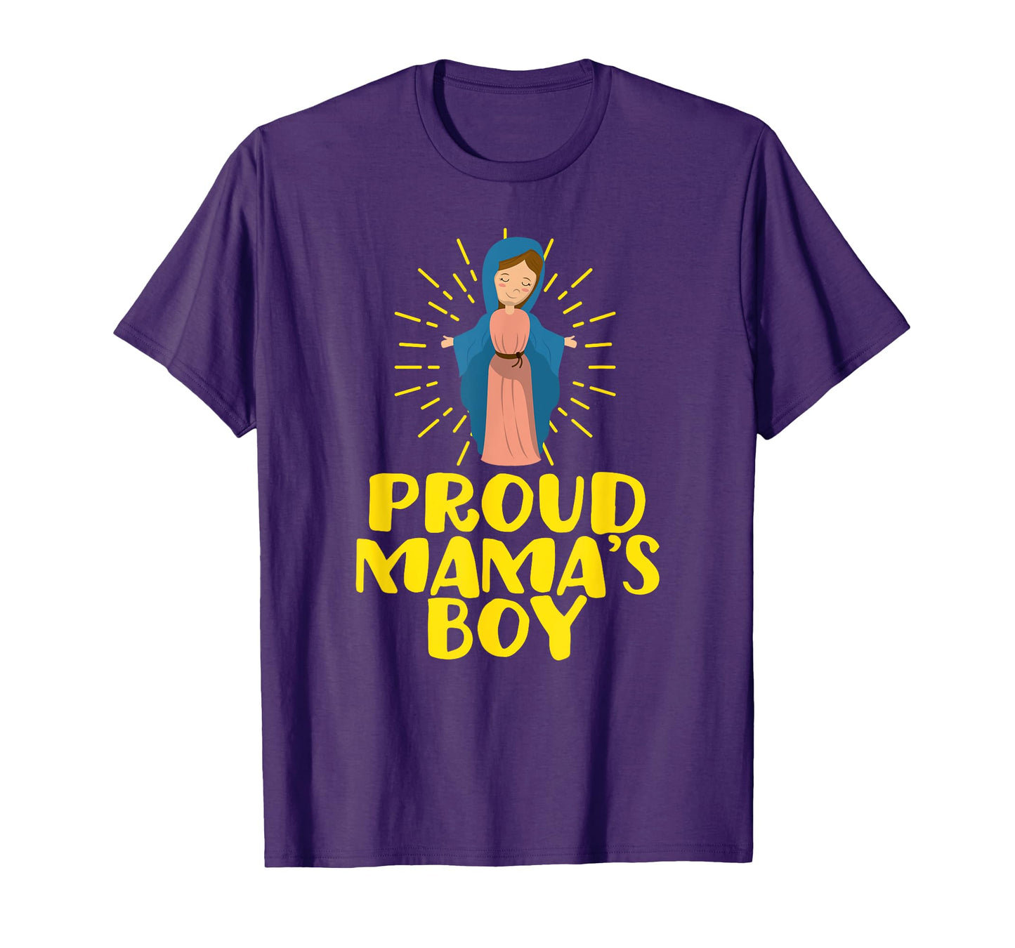 Proud Mama's Our Lady Blessed Cute Catholic Boy Men T-Shirt