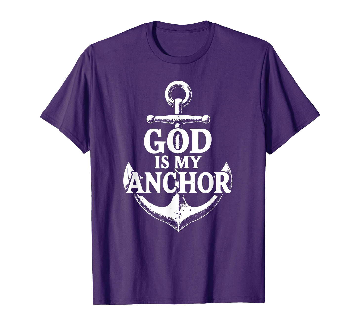 Hebrews 6:19 God Is My Anchor Faithful Christian Nautical T-Shirt
