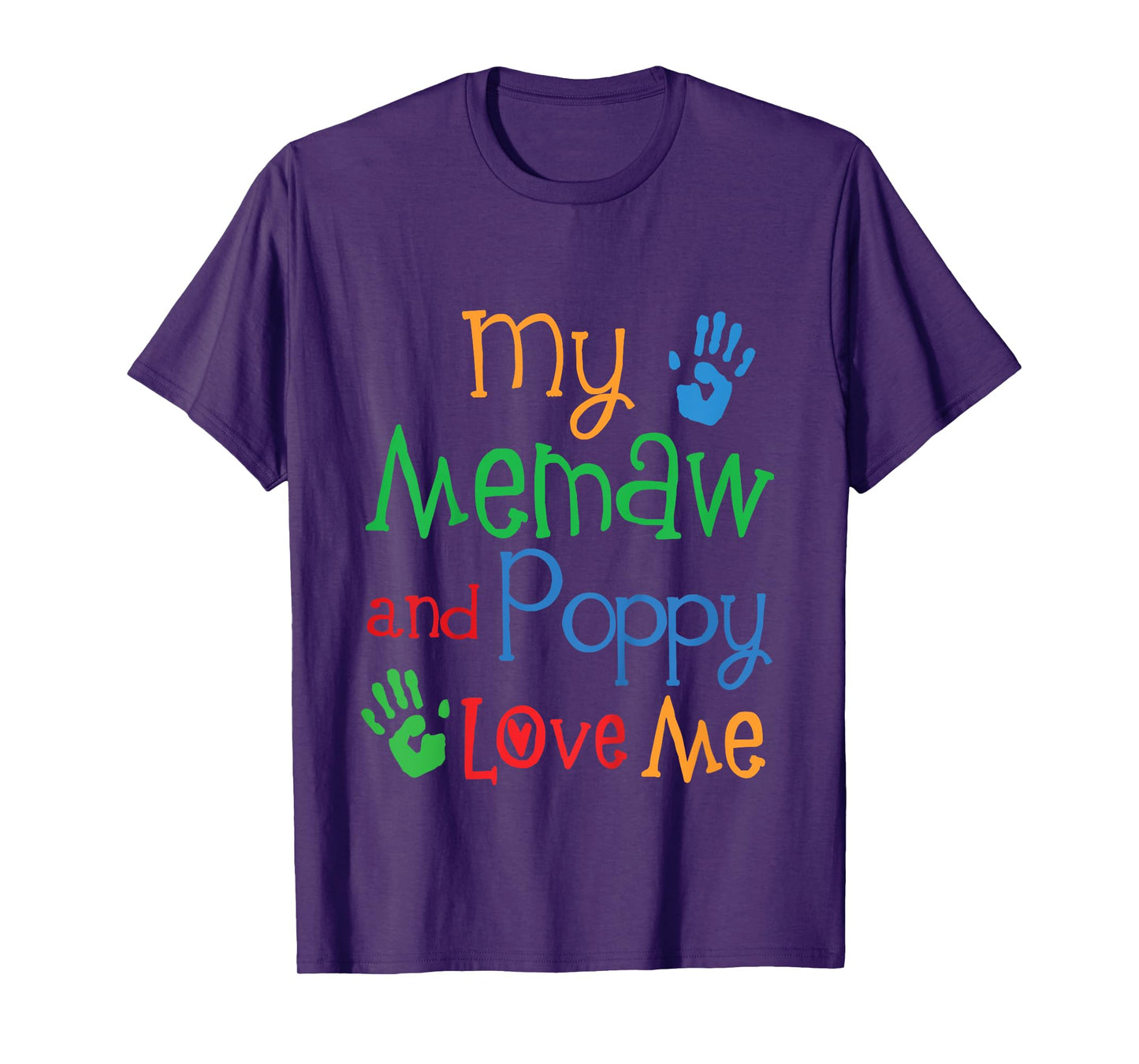 Kids My Memaw And Poppy Love Me Grandkids T-Shirt