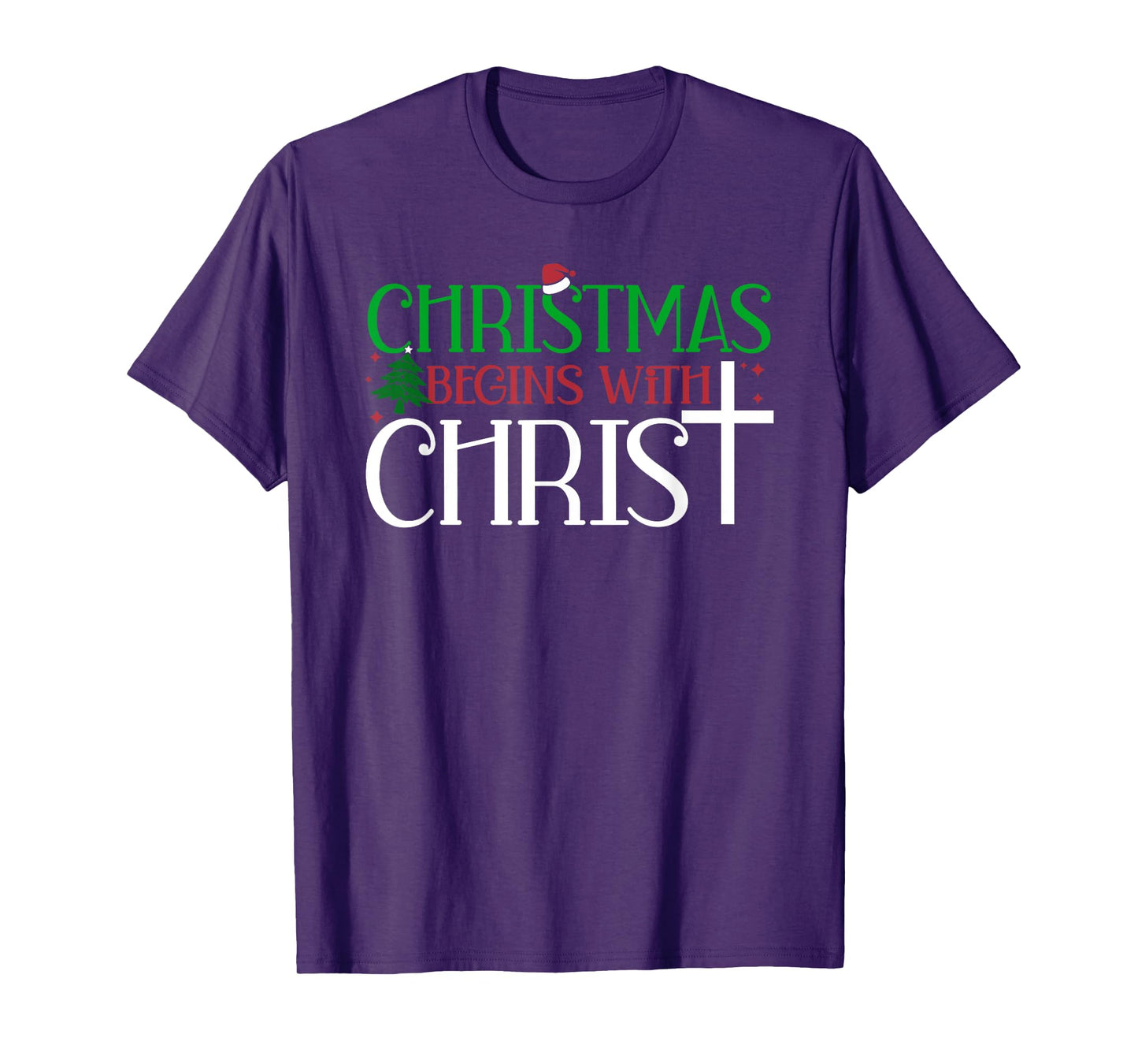 Christmas Begins With Christ Jesus Christian Faith Holidays T-Shirt