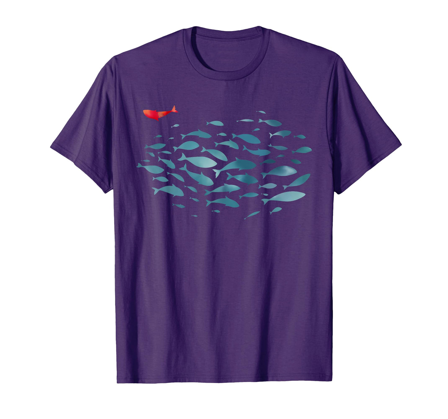 Fish Swim Against The Current Christian Bible Inspirational T-Shirt