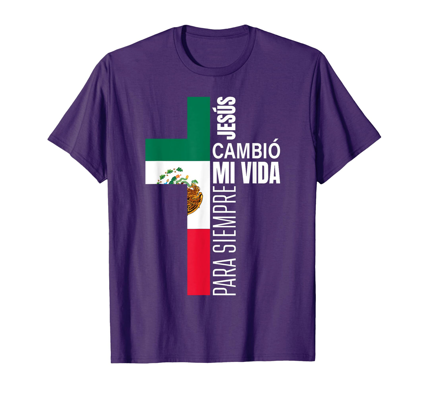 Jesus Christian Spanish Gifts Dad Fathers Day Mexican Flag T-Shirt