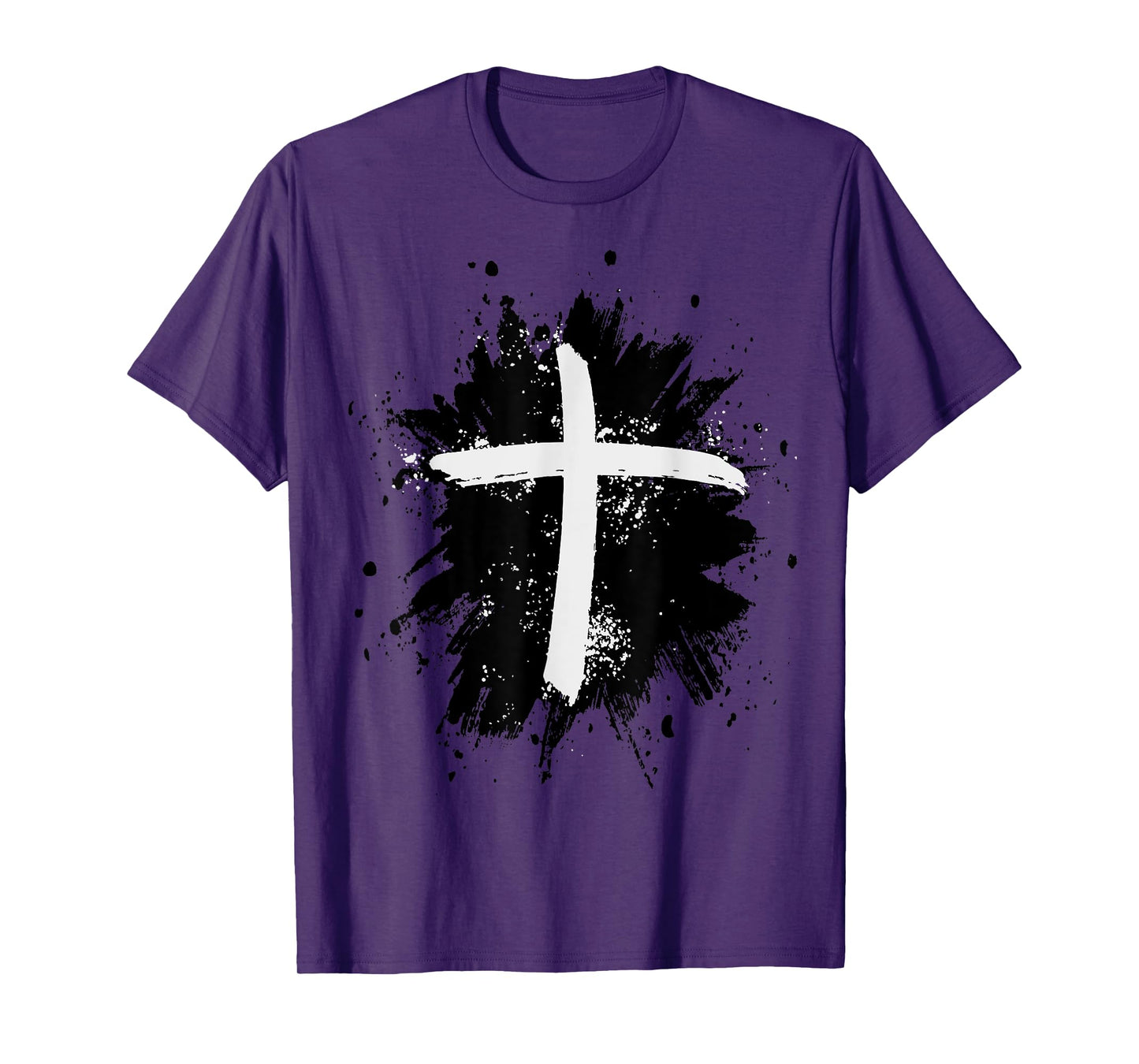 Black and White Jesus Cross Religion Sign T-Shirt