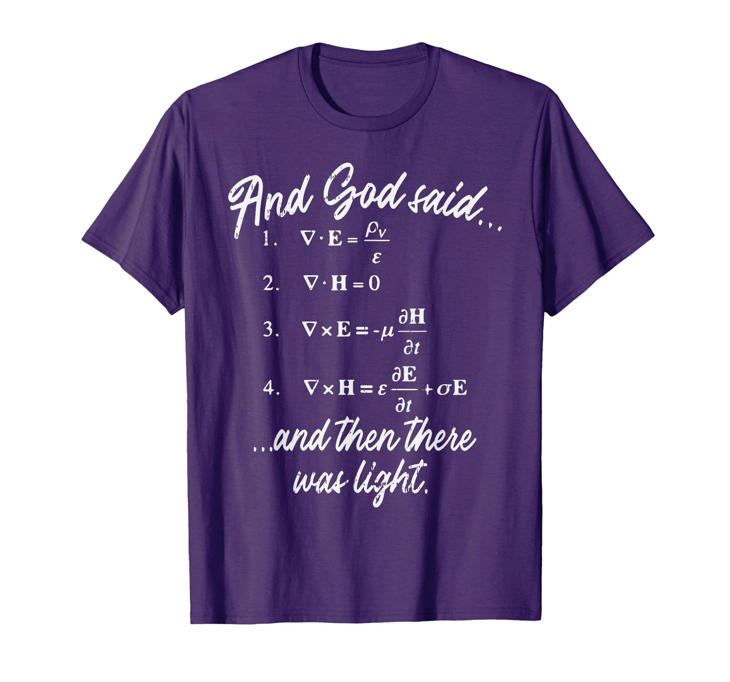 God Said Maxwell Equation Physics Jesus Christian Nerd Gift T-Shirt