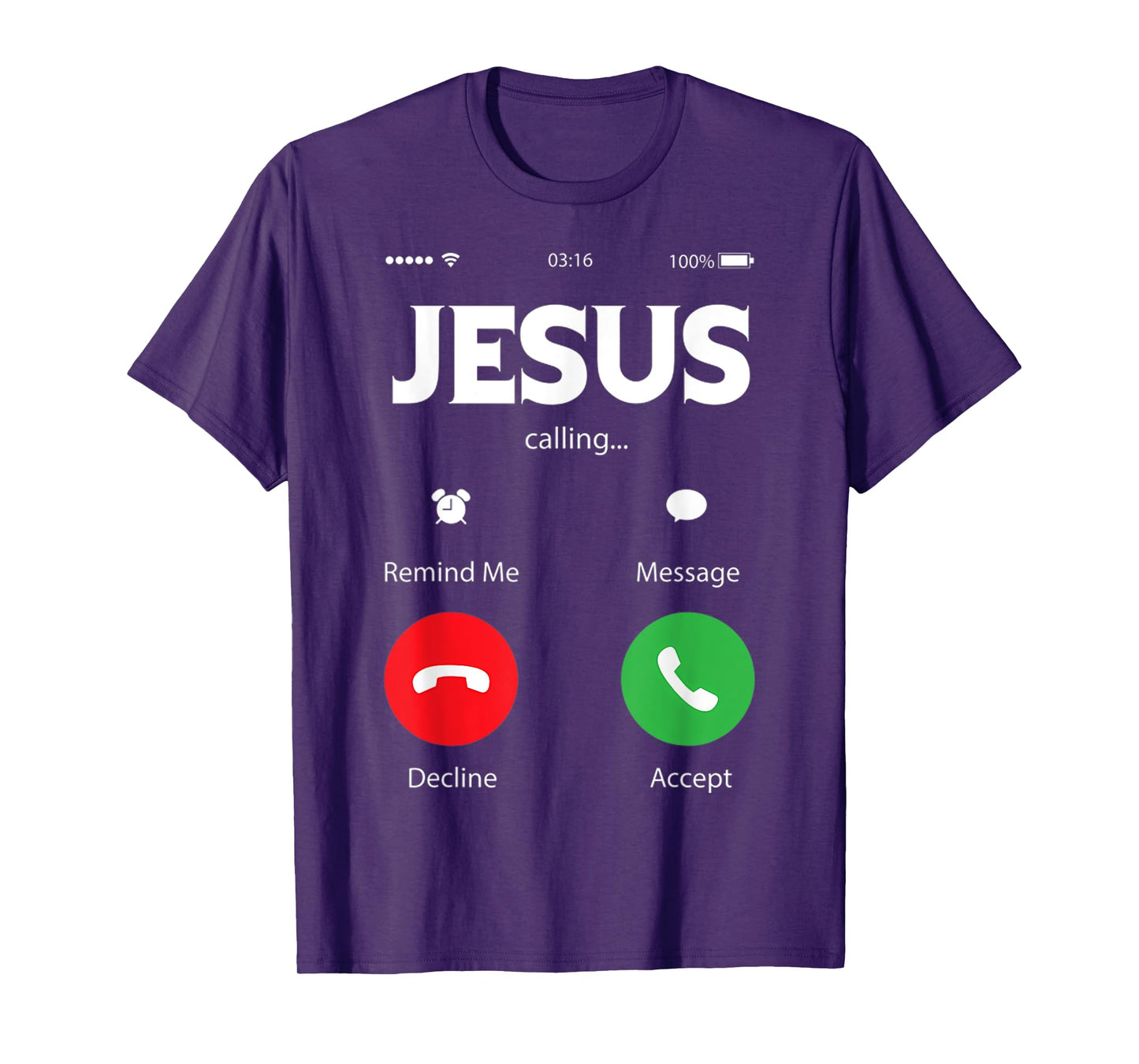 Funny Jesus is Calling God Christian Christianity Church T-Shirt