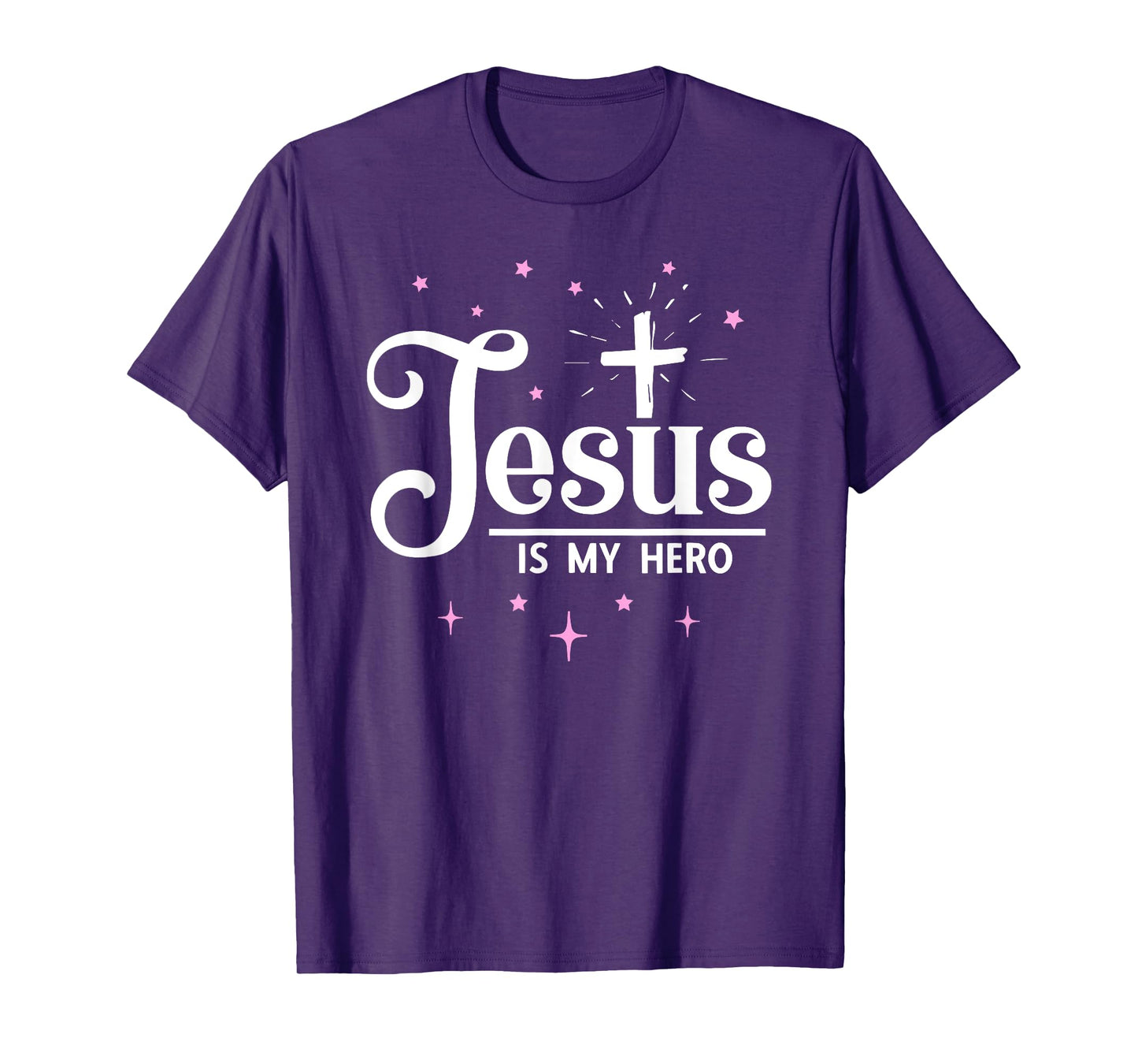 Jesus Is My Hero God Faith Cross Christians T-Shirt