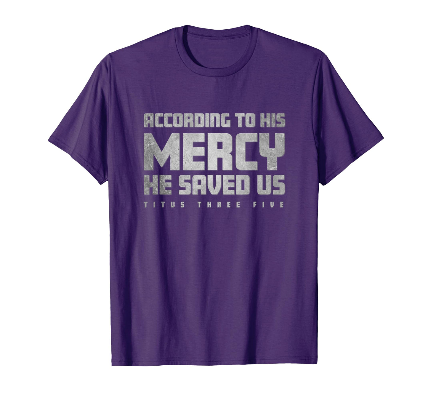 TITUS 3:5 Religious Christian Bible Verse Tee T Shirt