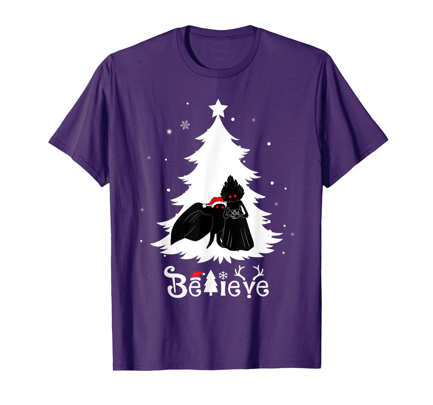 Mothman Flatwoods Monster Christmas Believe Funny Cryptid T-Shirt