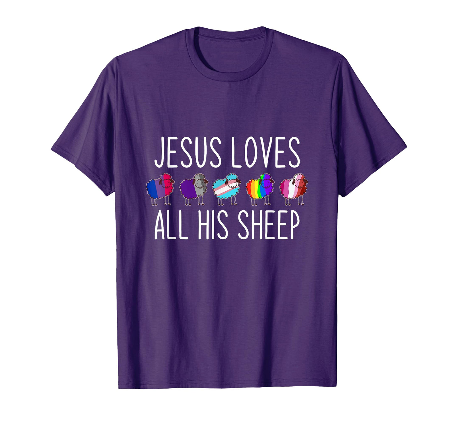 Jesus Loves All His Sheep LGBT Christian Jesus T-Shirt