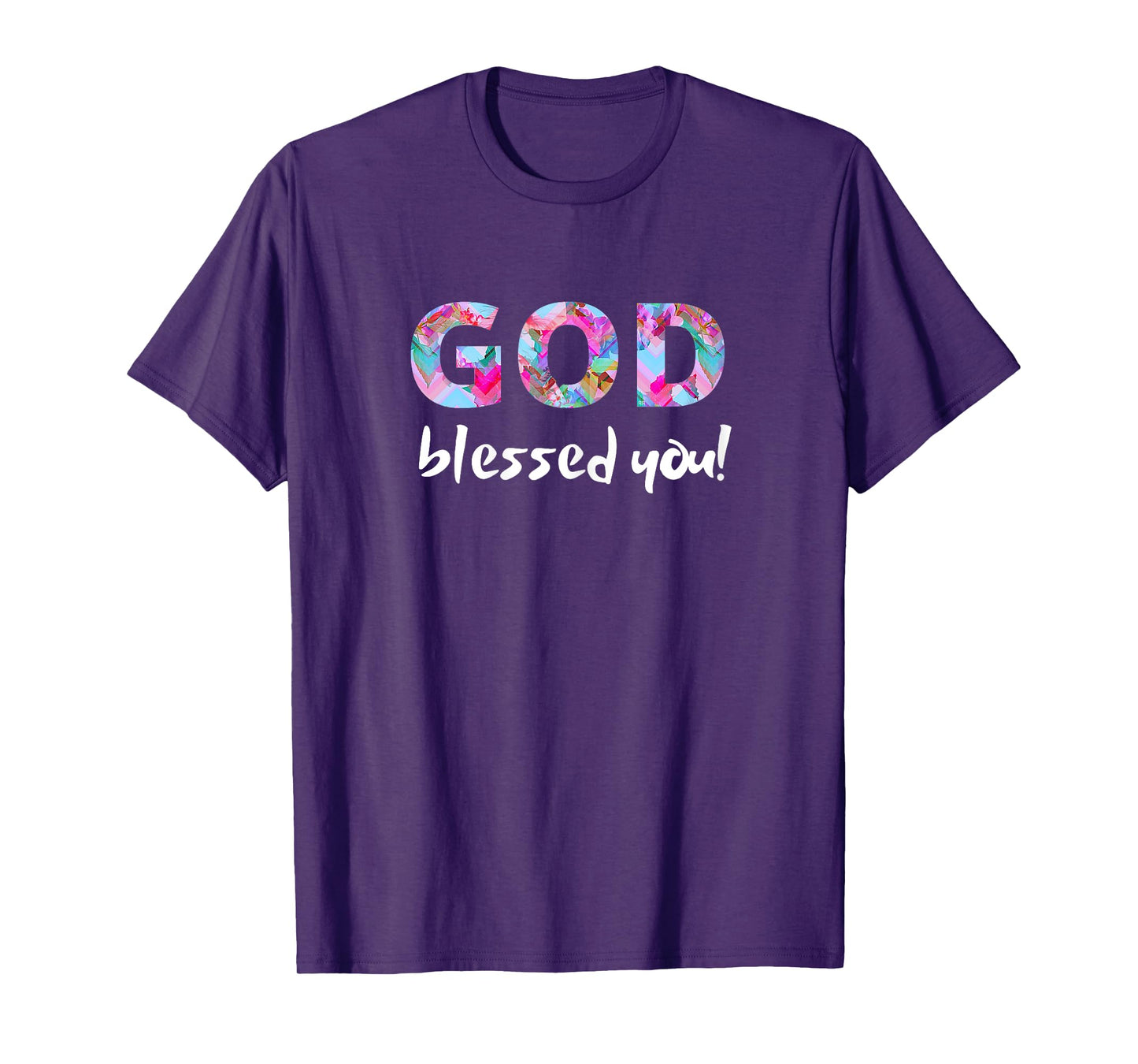 Women Casual Graphic GOD BLESS YOU T-Shirt