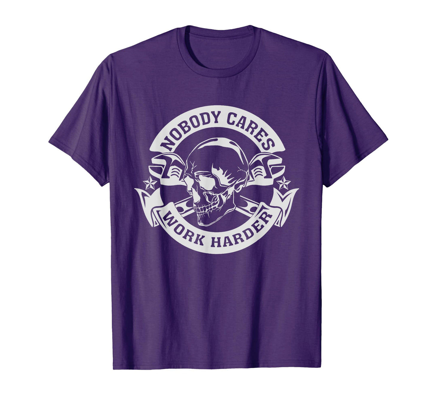 Nobody Cares Work Harder Skull Mechanic Vintage T-Shirt