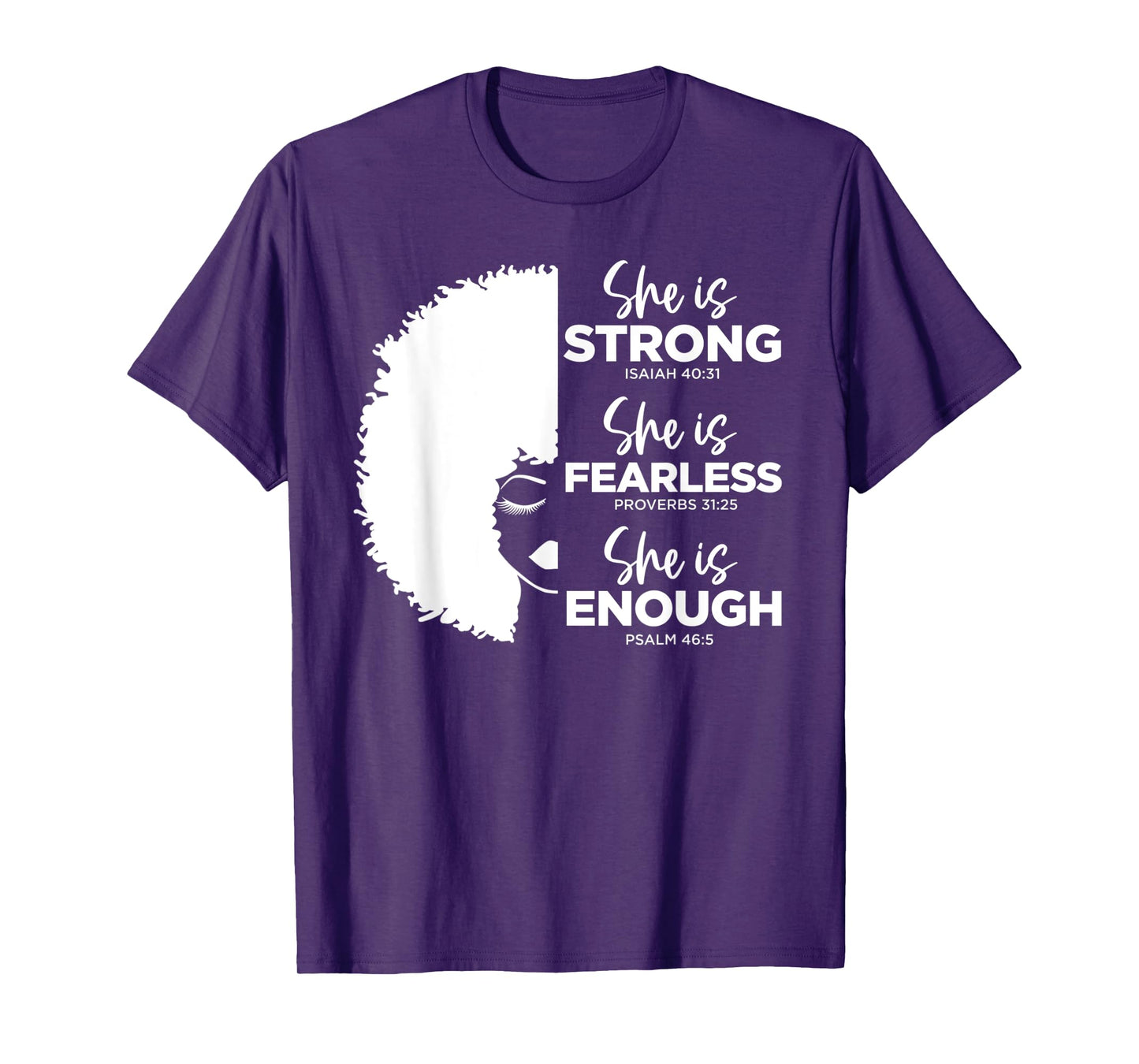 She Is Strong, She Is Fearless, She Is Enough Pull Over T-Shirt