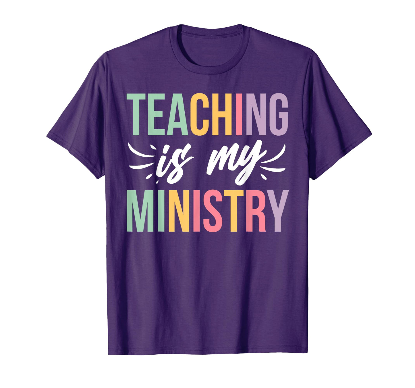 Teaching is My Ministry Flower Jesus Christian Teacher T-Shirt