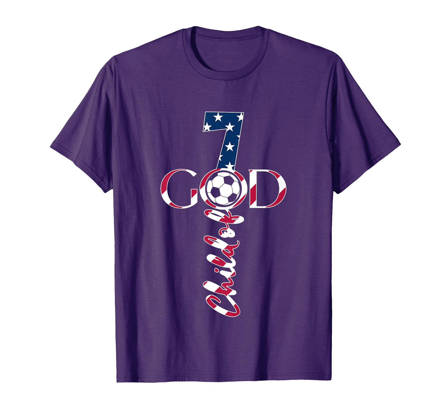JESUS 7 YEARS CHILD OF GOD SOCCER 7TH BIRTHDAY T-Shirt